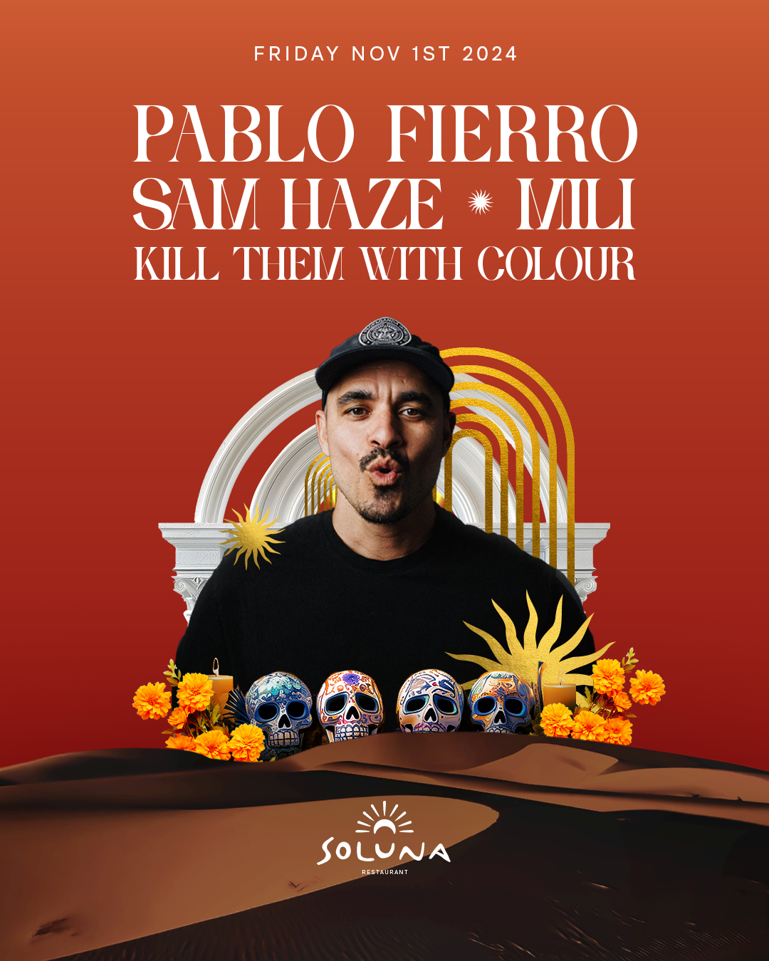 Pablo Fierro at Soluna flyer