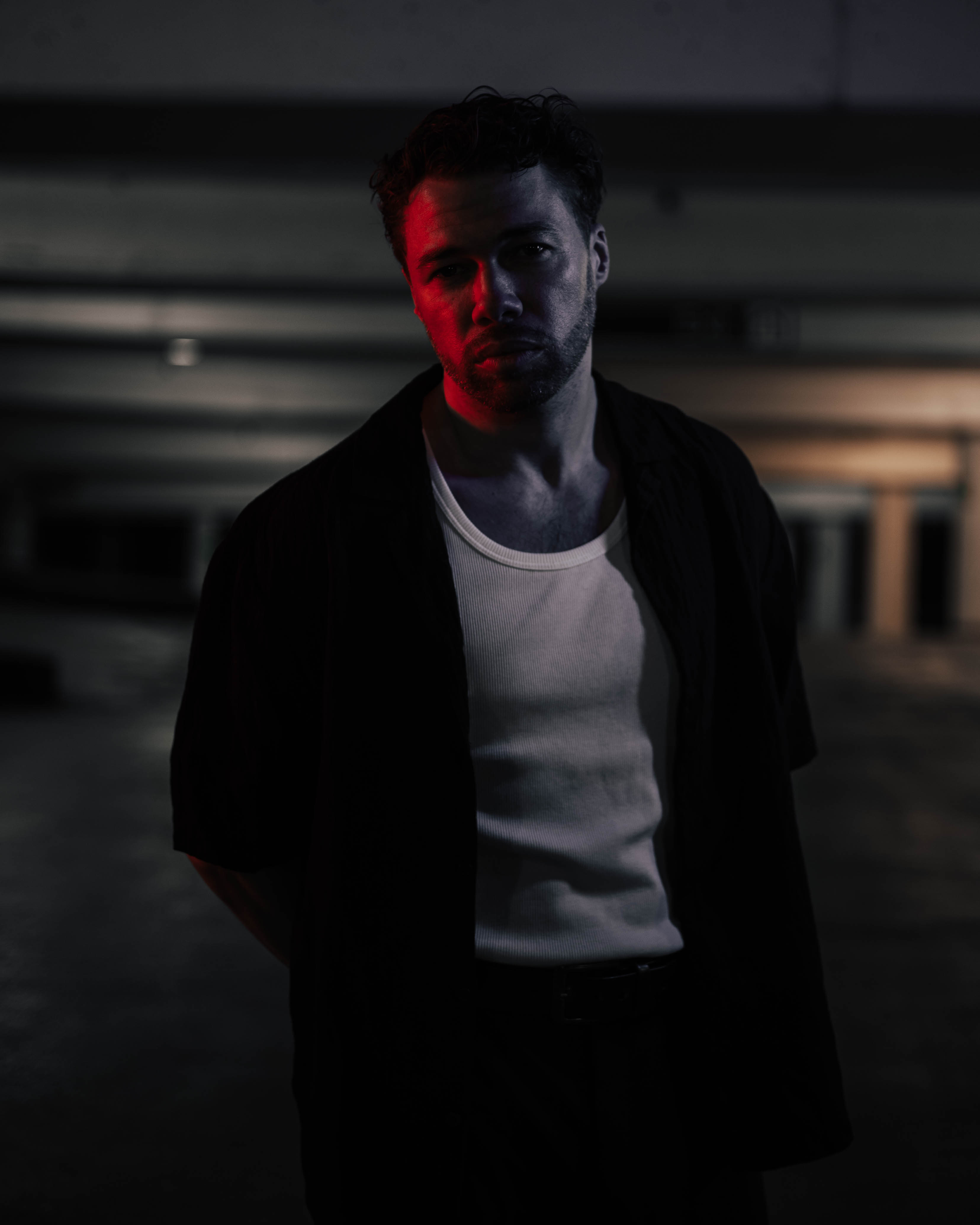 Kill Them With Colour portrait with red and blue light